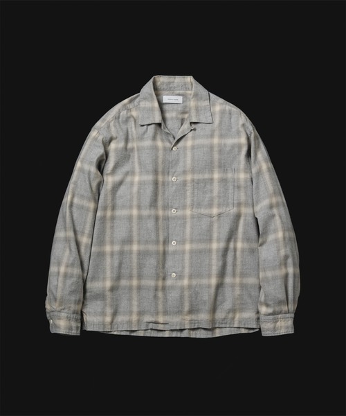 ADAM ET ROPE'(アダムエロペ)の「オンブレチェック オープンカラーシャツ(シャツ/ブラウス・メンズ・ライトグレー/ブラック系その他2・M/L)」の16枚目の写真