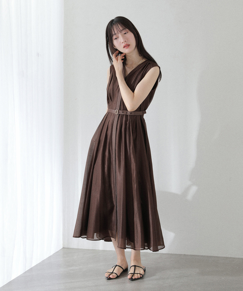 La TOTALITE（ラトータリテ）の「《追加》【洗える】ウォッシャブルシャツワンピース（ワンピース・レディース・ブラウン/ネイビー/ブラック・36/38）」の9枚目の写真