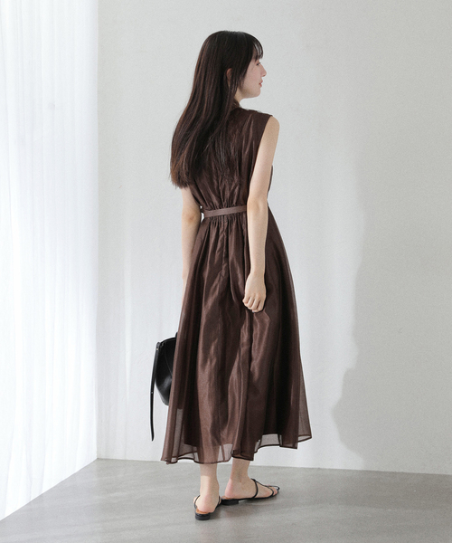 La TOTALITE（ラトータリテ）の「《追加》【洗える】ウォッシャブルシャツワンピース（ワンピース・レディース・ブラウン/ネイビー/ブラック・36/38）」の11枚目の写真