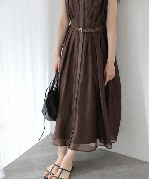 La TOTALITE（ラトータリテ）の「《追加》【洗える】ウォッシャブルシャツワンピース（ワンピース・レディース・ブラウン/ネイビー/ブラック・36/38）」の13枚目の写真