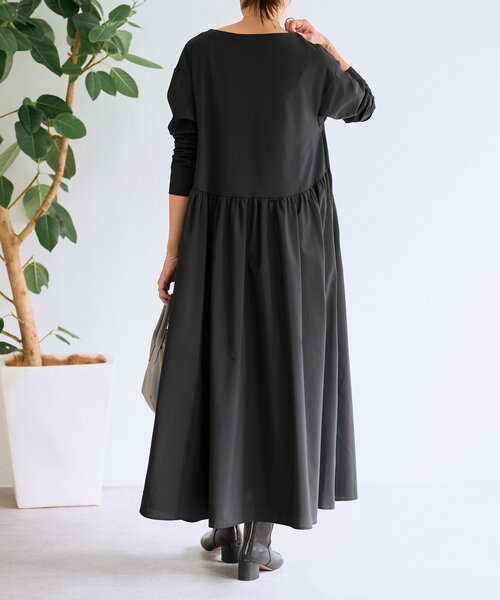 BEARDSLEY（ビアズリー）の「ドッキングボリュームワンピース（ワンピース・レディース・ブラック/キャメル・FREE）」の13枚目の写真