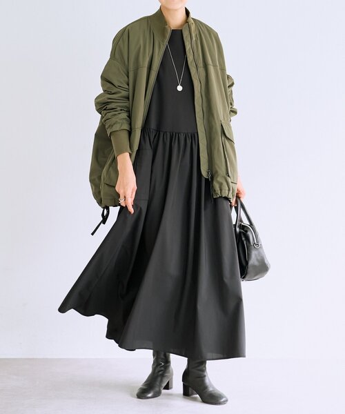 BEARDSLEY（ビアズリー）の「ドッキングボリュームワンピース（ワンピース・レディース・ブラック/キャメル・FREE）」の15枚目の写真