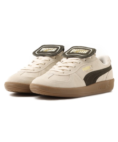 PUMA(プーマ)の「PUMA PALERMO PREMIUM SUEDE / プーマ パレルモ プレミアム スウェード(スニーカー・レディース・ライトベージュ・23.0cm/23.5cm/24.0cm/24.5cm/25.0cm/22.5cm)」の1枚目の写真