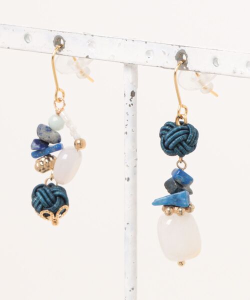tone（トーン）の「【Shin】[シン]水引と天然石のピアス(MA)（ピアス（両耳用）・レディース・オレンジ/ブルー系/ピンク/レッド系その他2/レッド系その他3/ベージュ系その他/ブラウン系その他/ブルー系2/ターコイズブルー/ブルー/その他/グリーン系その他/ブルー系その他/その他2/ブラック/ブラウン系2/ブラウン/グリーン/その他4/グリーン系3/その他6/その他3/その他5/グリーン系2/スカイブルー系2/ブルー系3/その他7/A/オレンジ系2/オレンジ系3・FREE）」の18枚目の写真