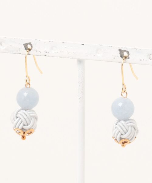 tone（トーン）の「【Shin】[シン]水引と天然石のピアス(MA)（ピアス（両耳用）・レディース・オレンジ/ブルー系/ピンク/レッド系その他2/レッド系その他3/ベージュ系その他/ブラウン系その他/ブルー系2/ターコイズブルー/ブルー/その他/グリーン系その他/ブルー系その他/その他2/ブラック/ブラウン系2/ブラウン/グリーン/その他4/グリーン系3/その他6/その他3/その他5/グリーン系2/スカイブルー系2/ブルー系3/その他7/A/オレンジ系2/オレンジ系3・FREE）」の14枚目の写真