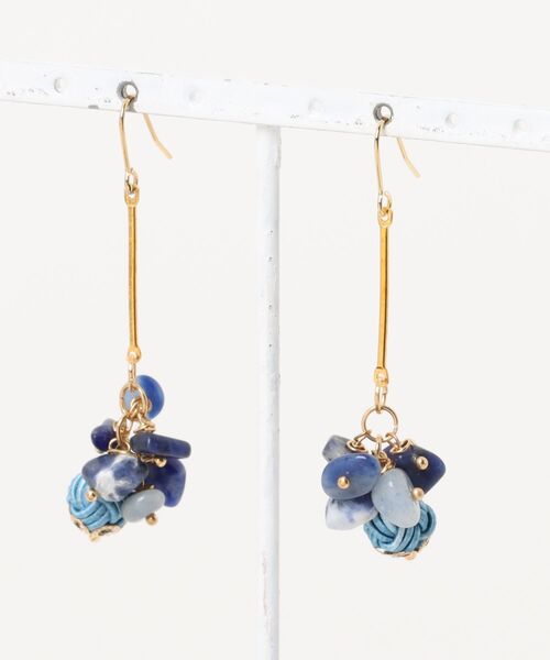 tone（トーン）の「【Shin】[シン]水引と天然石のピアス(MA)（ピアス（両耳用）・レディース・オレンジ/ブルー系/ピンク/レッド系その他2/レッド系その他3/ベージュ系その他/ブラウン系その他/ブルー系2/ターコイズブルー/ブルー/その他/グリーン系その他/ブルー系その他/その他2/ブラック/ブラウン系2/ブラウン/グリーン/その他4/グリーン系3/その他6/その他3/その他5/グリーン系2/スカイブルー系2/ブルー系3/その他7/A/オレンジ系2/オレンジ系3・FREE）」の13枚目の写真