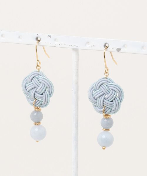 tone（トーン）の「【Shin】[シン]水引と天然石のピアス(MA)（ピアス（両耳用）・レディース・オレンジ/ブルー系/ピンク/レッド系その他2/レッド系その他3/ベージュ系その他/ブラウン系その他/ブルー系2/ターコイズブルー/ブルー/その他/グリーン系その他/ブルー系その他/その他2/ブラック/ブラウン系2/ブラウン/グリーン/その他4/グリーン系3/その他6/その他3/その他5/グリーン系2/スカイブルー系2/ブルー系3/その他7/A/オレンジ系2/オレンジ系3・FREE）」の20枚目の写真