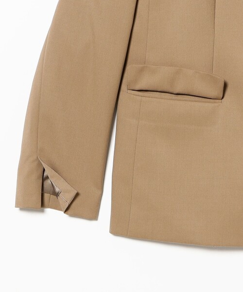 Demi-Luxe BEAMS（デミルクス ビームス）の「【1/9再値下げ】ポリエステル ウール ラペルレス ジャケット（その他アウター・レディース・ベージュ/ネイビー・36/38）」の14枚目の写真