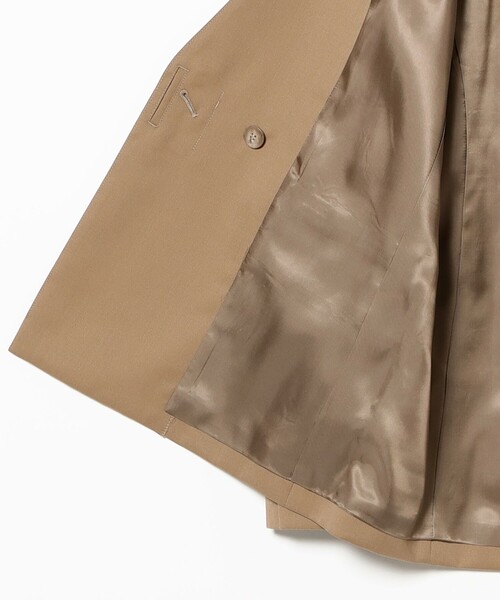Demi-Luxe BEAMS（デミルクス ビームス）の「【1/9再値下げ】ポリエステル ウール ラペルレス ジャケット（その他アウター・レディース・ベージュ/ネイビー・36/38）」の15枚目の写真