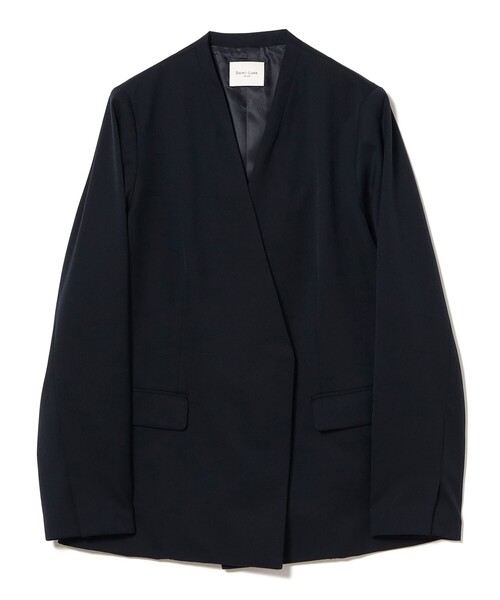 Demi-Luxe BEAMS（デミルクス ビームス）の「【1/9再値下げ】ポリエステル ウール ラペルレス ジャケット（その他アウター・レディース・ベージュ/ネイビー・36/38）」の18枚目の写真