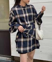 CIAOPANIC TYPY | 【アレンジ自由自在】スカーフ付きボリュームスリーブチェックシャツ(シャツ/ブラウス)