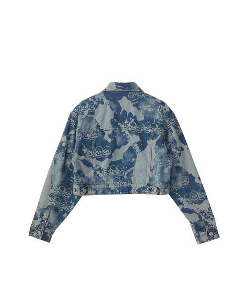 HYSTERIC GLAMOUR(ヒステリックグラマー)の「DROPPING&SKULL柄 デニムジャケット(デニムジャケット・レディース・ライトインディゴブルー・FREE)」の2枚目の写真