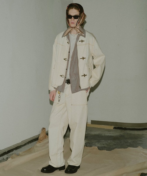 Jieda（ジエダ）の「HAND STITCH OPEN COLLAR SHIRT（シャツ/ブラウス・メンズ・ダークグレー/オリーブ系・1/2）」の3枚目の写真