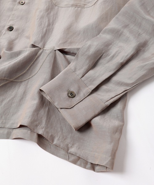 Jieda（ジエダ）の「HAND STITCH OPEN COLLAR SHIRT（シャツ/ブラウス・メンズ・ダークグレー/オリーブ系・1/2）」の22枚目の写真