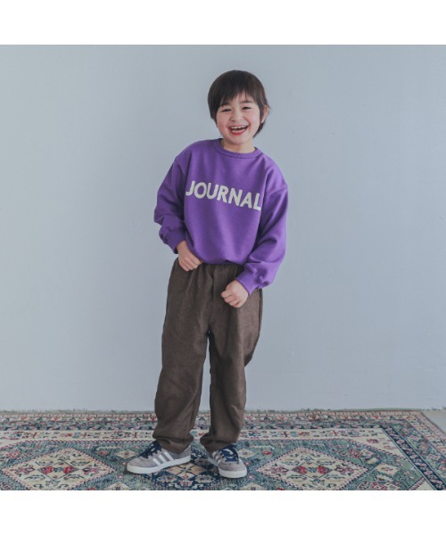 ZERO standerd(ゼロスタンダード)の「ゼロスタンダード JOURNAL トレーナー(スウェット・キッズ・サンドベージュ/パープル/ブラック・110cm/120cm/130cm/140cm/150cm/160cm/100cm)」の8枚目の写真