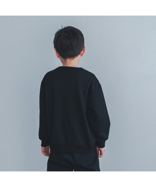 ZERO standerd(ゼロスタンダード)の「ゼロスタンダード JOURNAL トレーナー(スウェット・キッズ・サンドベージュ/パープル/ブラック・110cm/120cm/130cm/140cm/150cm/160cm/100cm)」の4枚目の写真