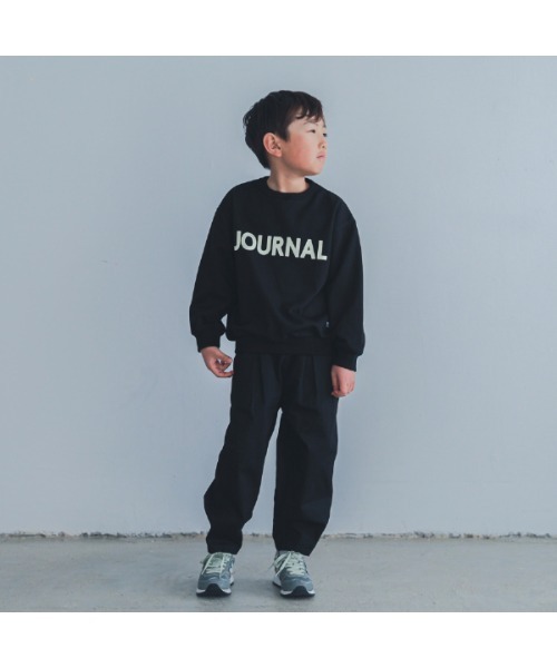 ZERO standerd(ゼロスタンダード)の「ゼロスタンダード JOURNAL トレーナー(スウェット・キッズ・サンドベージュ/パープル/ブラック・110cm/120cm/130cm/140cm/150cm/160cm/100cm)」の5枚目の写真