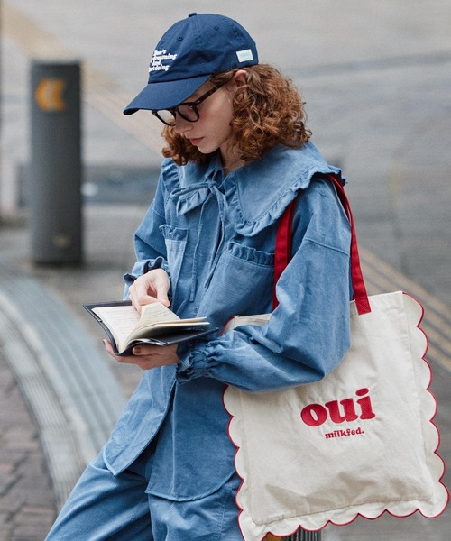 MILKFED.(ミルクフェド)の「BIG COLLAR CORDUROY SHIRT(シャツ/ブラウス・レディース・オフホワイト/ライトブルー/ブラウン・ONE SIZE)」の3枚目の写真