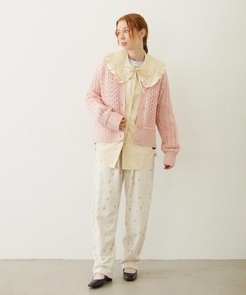 MILKFED.(ミルクフェド)の「BIG COLLAR CORDUROY SHIRT(シャツ/ブラウス・レディース・オフホワイト/ライトブルー/ブラウン・ONE SIZE)」の18枚目の写真