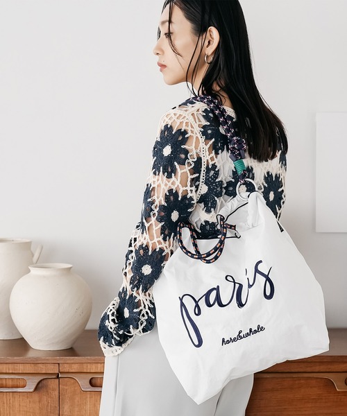 mili an deni(ミリアンデニ)の「3WAYフォントロープトートバッグ(ショルダーバッグ・レディース・カーキ/ブラック/ホワイト・F)」の7枚目の写真