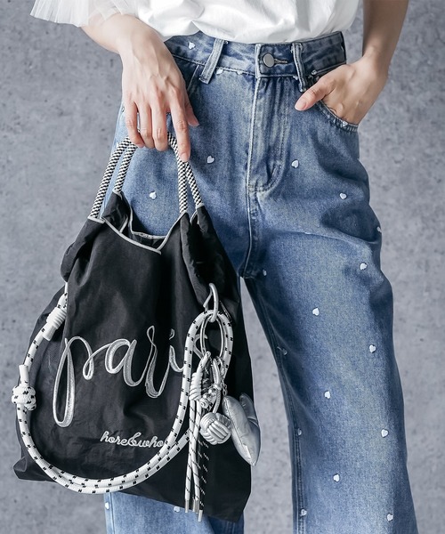 mili an deni(ミリアンデニ)の「3WAYフォントロープトートバッグ(ショルダーバッグ・レディース・カーキ/ブラック/ホワイト・F)」の21枚目の写真