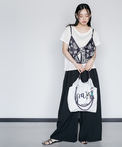 mili an deni(ミリアンデニ)の「3WAYフォントロープトートバッグ(ショルダーバッグ・レディース・カーキ/ブラック/ホワイト・F)」の8枚目の写真