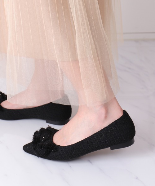 新品未使用 ラッフルデザイン　ポインテッドトゥパンプス ラッフルデザイン ポインテッドトゥパンプス（パンプス）｜artemis by