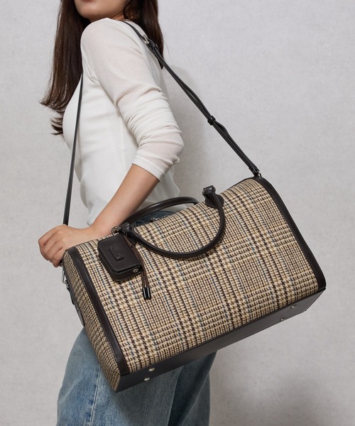 Ungrid（アングリッド）の「【Ungrid/アングリッド】ケースチャーム付 チェックコンビキャリーオントラベルボストンバッグ（スーツケース/キャリーバッグ・レディース・ブラック系その他/キャメル/ダークブラウン/ブラック/ブラウン系その他・FREE）」の10枚目の写真