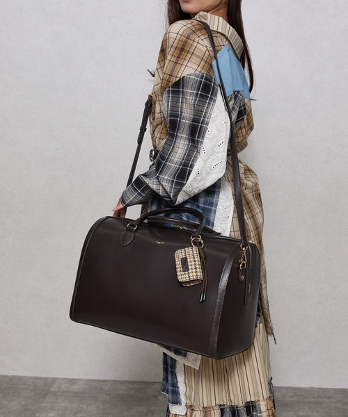 Ungrid（アングリッド）の「【Ungrid/アングリッド】ケースチャーム付 チェックコンビキャリーオントラベルボストンバッグ（スーツケース/キャリーバッグ・レディース・ブラック系その他/キャメル/ダークブラウン/ブラック/ブラウン系その他・FREE）」の14枚目の写真