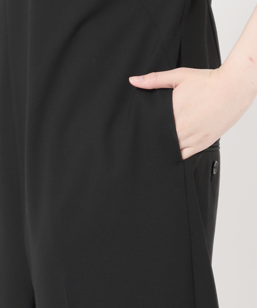 AP STUDIO(エーピーストゥディオ)の「TRWハーフスリーブオールインワン(つなぎ/オールインワン・レディース・ブラック・36/38)」の21枚目の写真