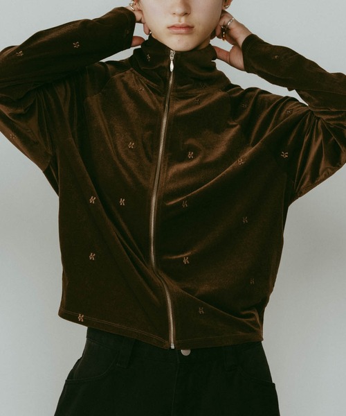 Knuth Marf（クヌースマーフ）の「【Knuth Marf】velours track jacket（その他アウター・レディース・ブラウン/グレー・FREE）」の2枚目の写真