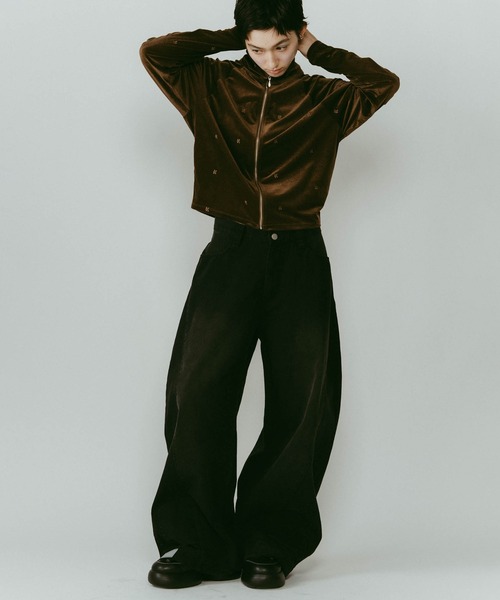 Knuth Marf（クヌースマーフ）の「【Knuth Marf】velours track jacket（その他アウター・レディース・ブラウン/グレー・FREE）」の14枚目の写真