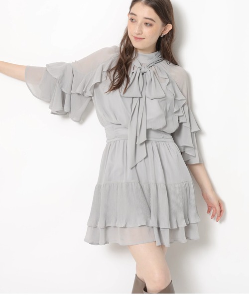 Rirandture 楊柳プリントチュニックワンピース LAURA ASHLEYコラボ〉楊柳プリントチュニックワンピース | ワンピース