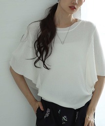 Sawa a la mode | サマーリブニットドルマンスリーブトップス(ニット/セーター)