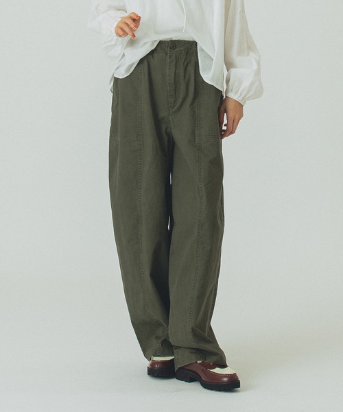 ROSE BUD(ローズバッド)の「BARREL CARGO PANTS(カーゴパンツ・レディース・カーキ/ブラウン・S/M)」の1枚目の写真