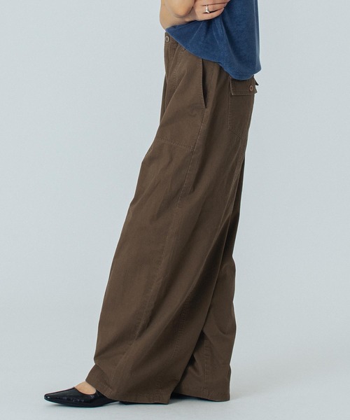 ROSE BUD(ローズバッド)の「BARREL CARGO PANTS(カーゴパンツ・レディース・カーキ/ブラウン・S/M)」の3枚目の写真