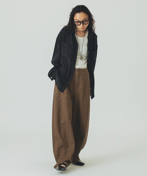ROSE BUD(ローズバッド)の「BARREL CARGO PANTS(カーゴパンツ・レディース・カーキ/ブラウン・S/M)」の12枚目の写真