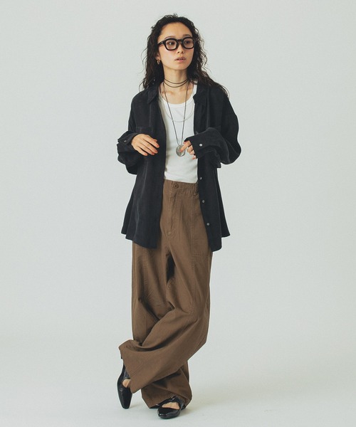 ROSE BUD(ローズバッド)の「BARREL CARGO PANTS(カーゴパンツ・レディース・カーキ/ブラウン・S/M)」の13枚目の写真