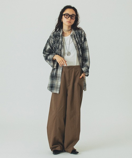 ROSE BUD(ローズバッド)の「BARREL CARGO PANTS(カーゴパンツ・レディース・カーキ/ブラウン・S/M)」の18枚目の写真