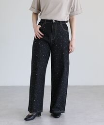 ELENCARE DUE | ・ELENCARE DUE ラインストーンデニム(デニムパンツ)