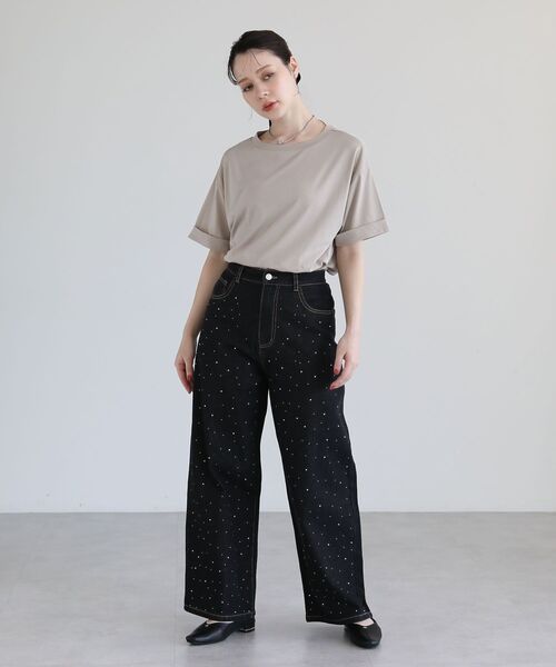 ELENCARE DUE（エレンカーレデュエ）の「・ELENCARE DUE ラインストーンデニム（デニムパンツ・レディース・ライトインディゴブルー/ブラック・FREE）」の14枚目の写真