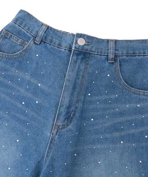 ELENCARE DUE（エレンカーレデュエ）の「・ELENCARE DUE ラインストーンデニム（デニムパンツ・レディース・ライトインディゴブルー/ブラック・FREE）」の21枚目の写真