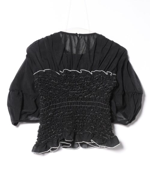 トップス COLOR STITCHED SHIRRING TOPS CLANE COLOR STITCHED SHIRRING TOPS｜TOPS(トップス)｜CLANE OFFICIAL