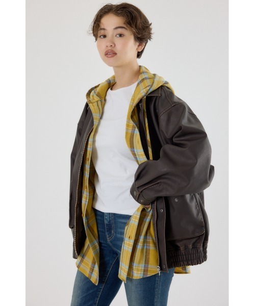 セール】ヴィンテージフェイクレザーブルゾン（ブルゾン）｜RODEO