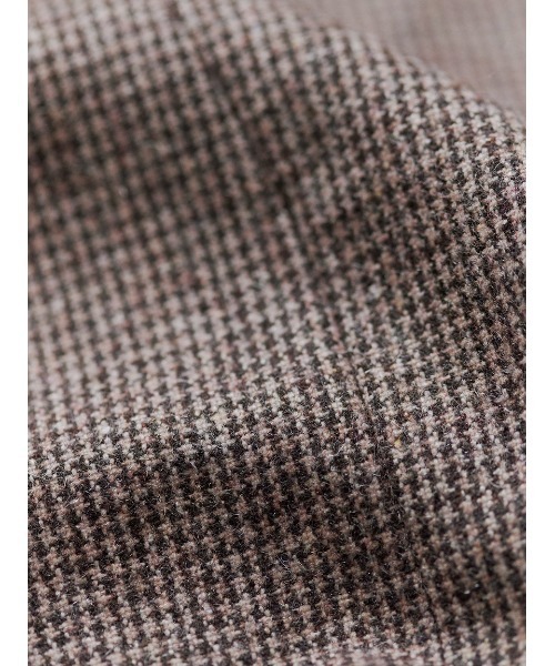 セール】＜木村りかこさんコラボ＞金ボタン千鳥格子ノーカラー