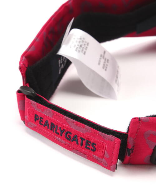 PEARLY GATES】ヒョウ柄プリントUVバイザー (UNISEX)（サンバイザー