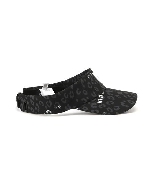 【PEARLY GATES】ヒョウ柄プリントUVバイザー (UNISEX) PEARLY GATES】ヒョウ柄プリントUVバイザー (UNISEX)（サンバイザー