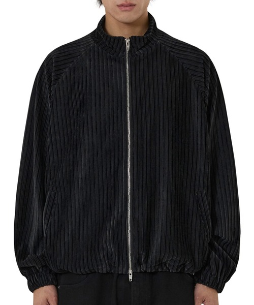 OY/オーワイ』STRIPED VELOUR ZIP UP JACKET/ストライプベロアジップ