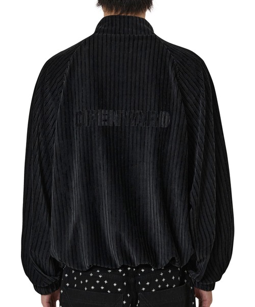 OY（オーワイ）の「『OY/オーワイ』STRIPED VELOUR ZIP UP JACKET/ストライプベロアジップアップジャケット（その他アウター・レディース・ブラック/グレー・L）」の5枚目の写真