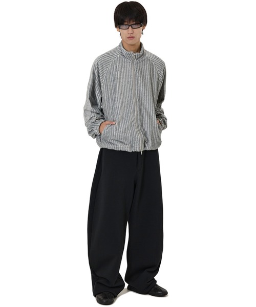 OY（オーワイ）の「『OY/オーワイ』STRIPED VELOUR ZIP UP JACKET/ストライプベロアジップアップジャケット（その他アウター・レディース・ブラック/グレー・L）」の12枚目の写真